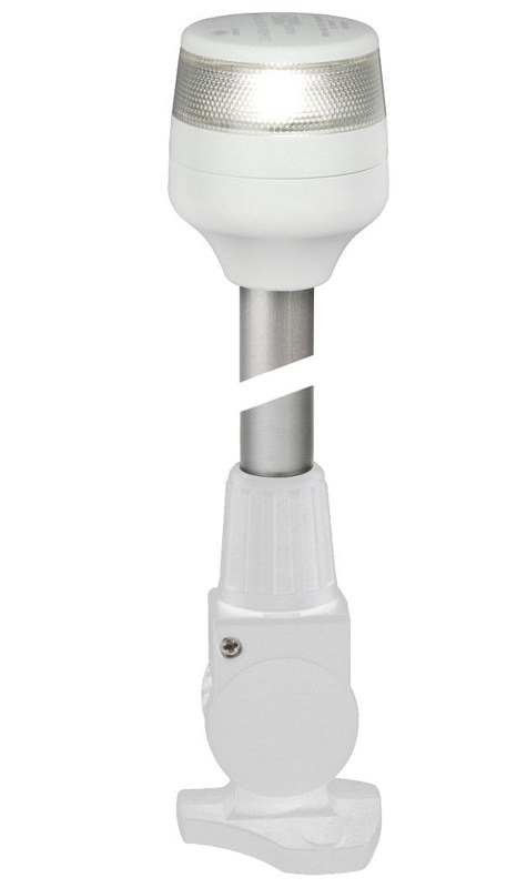 Hella Marine 2NM NaviLED 360 All Round Fold Down Pole Navigation Light White Base