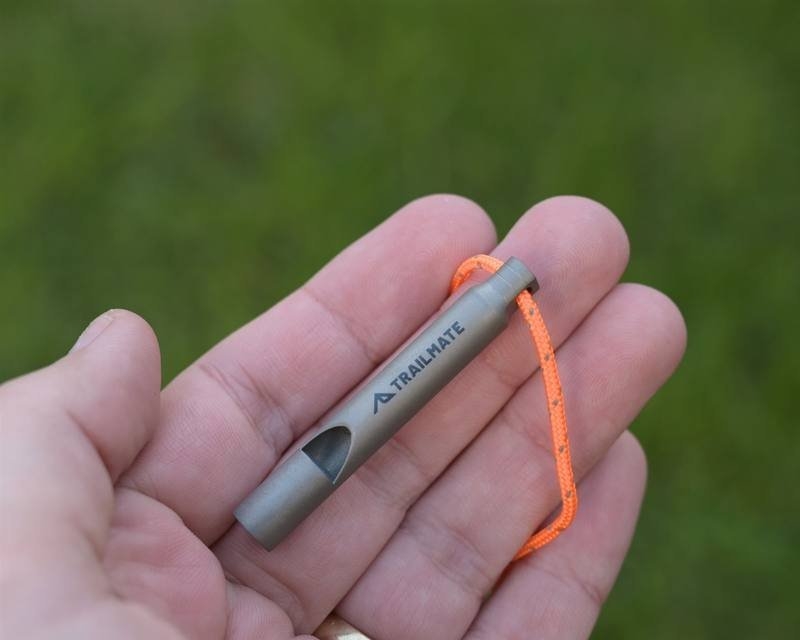 Trailmate Titanium Whistle with Lanyard
