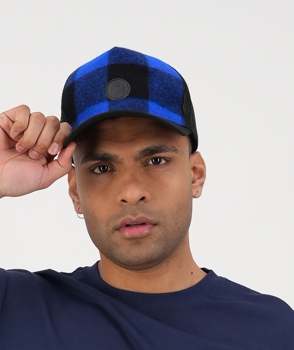Swanndri Swanni Trucker Cap Blue/Black Check