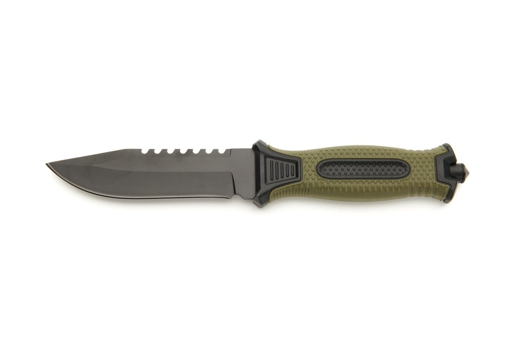 Whitby Outdoor Survival/Camping Sheath Knife with Sawtooth Blade 11.43cm