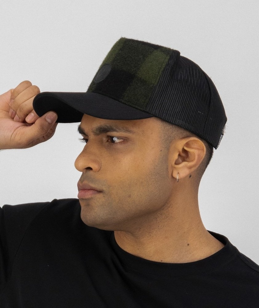 Swanndri Swanni Trucker Cap Olive/Black Check