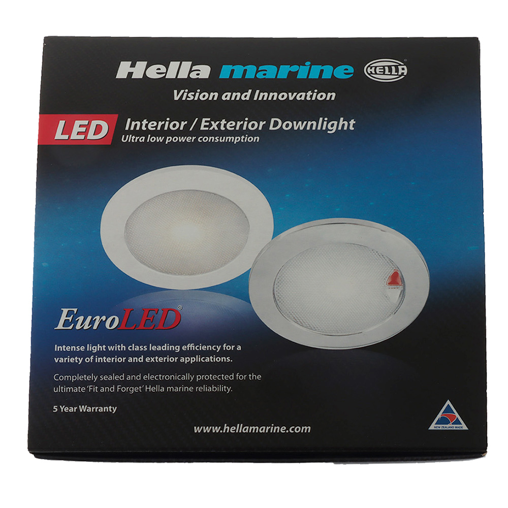 Hella Marine EuroLED 150 Flush Mount Downlight Warm White - Stainless Steel
