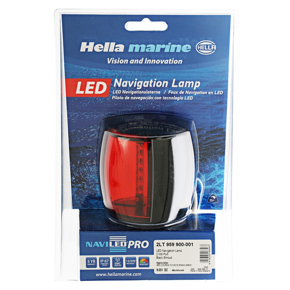 Hella Marine NaviLED PRO 2NM Navigation Light Port Red 9-33V DC