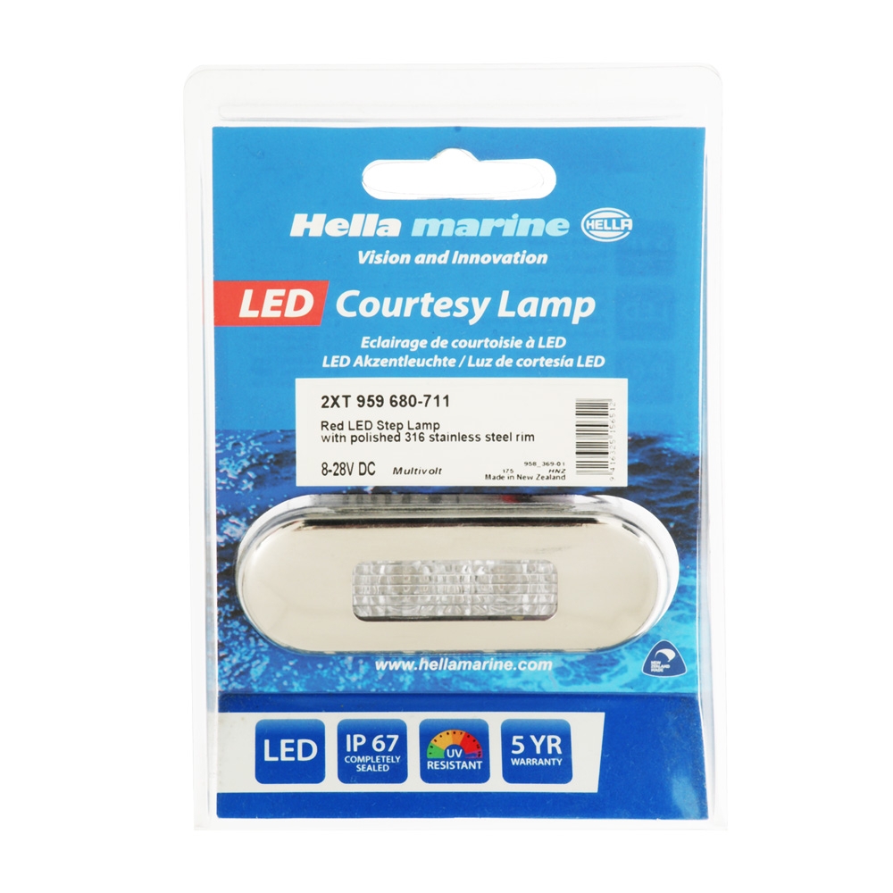 Hella Marine Red 0.5w LED Oblong Step Lamp