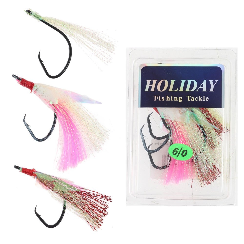 Holiday Snapper Flasher Hooks Size 6/0 Qty 5
