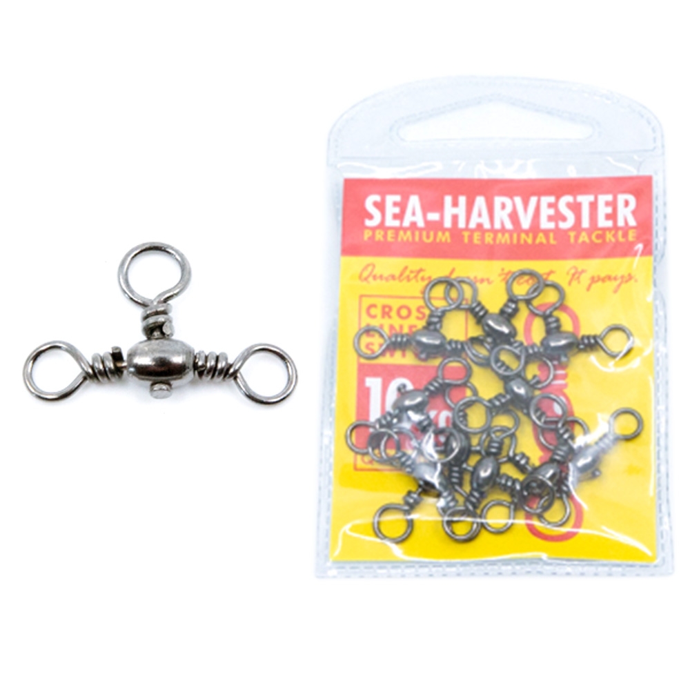 Sea Harvester Crossline 3-Way Swivel 10kg Qty 10