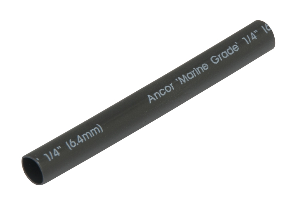 ANCOR Heat Shrink Tubing 1/4x12in Black Qty 10