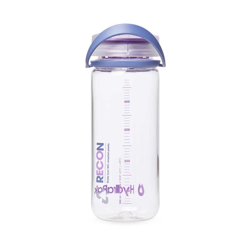 HydraPak Recon Water Bottle 500ml Clear/Violet