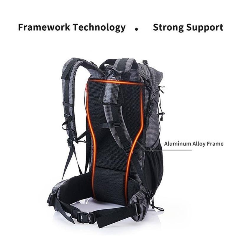 Naturehike ROCK Mountaineering Backpack 40+5L Black
