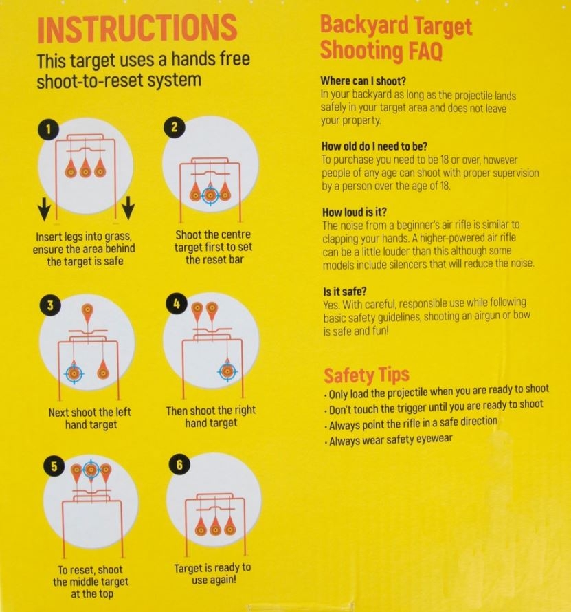 Fun Target Airgun Swing Target - 3 Targets