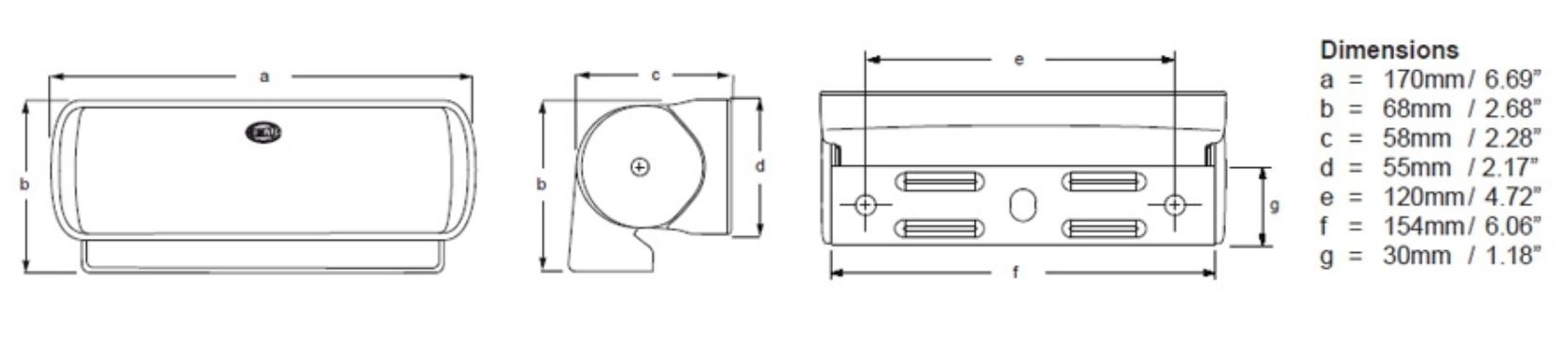 Hella Marine Sea Hawk-XL Dual Colour LED Floodlight Blue