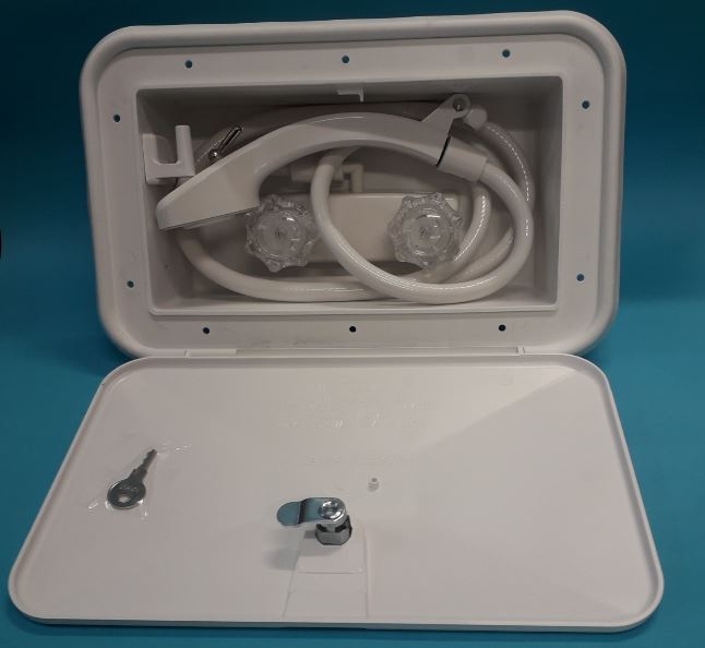 Outside Shower Hot & Cold with Locking Door