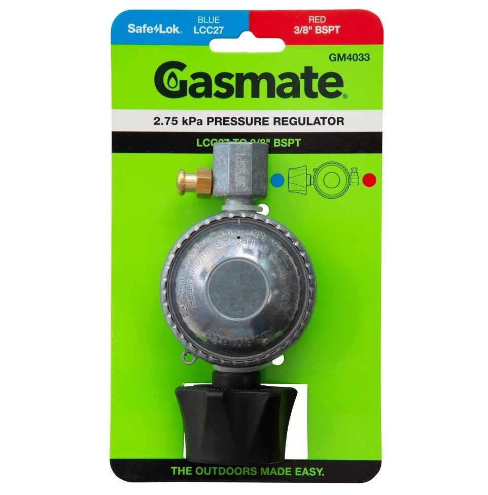 Gasmate BBQ QCC Regulator 2kg 3/8'' BSP Outlet