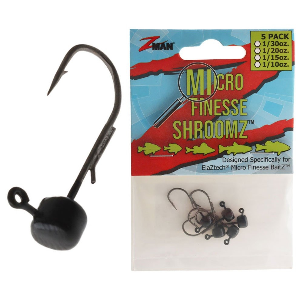 Z-Man Micro Finesse ShroomZ Jig Head Black Qty 5