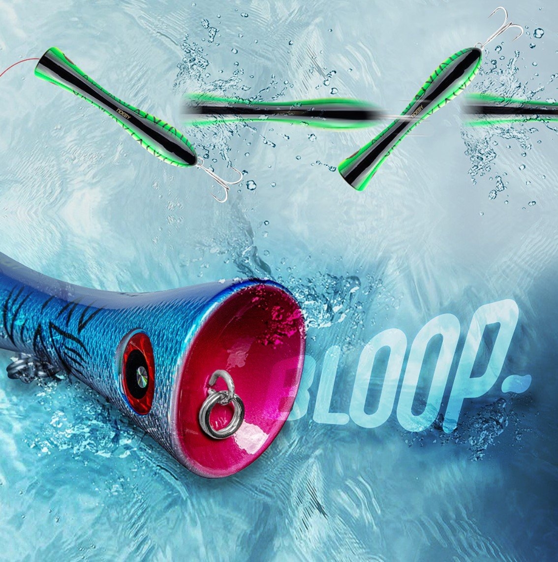 NOEBY Topwater Big Game Popper 205mm 133g Pink/Silver