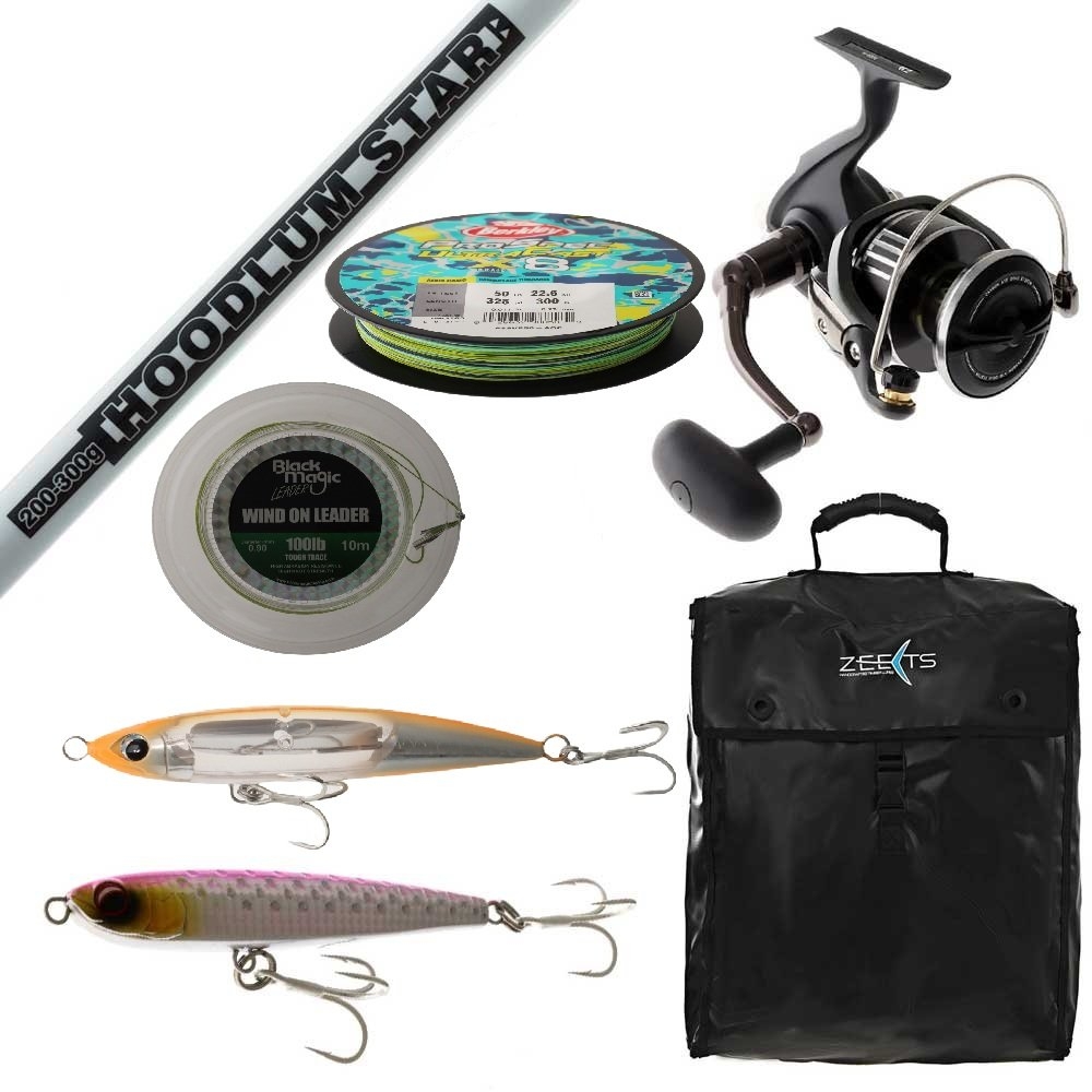 Daiwa 8000H BGMQ TiCA Hoodlum Stickbait Popper Topwater Package 9ft 200-300g 2pc