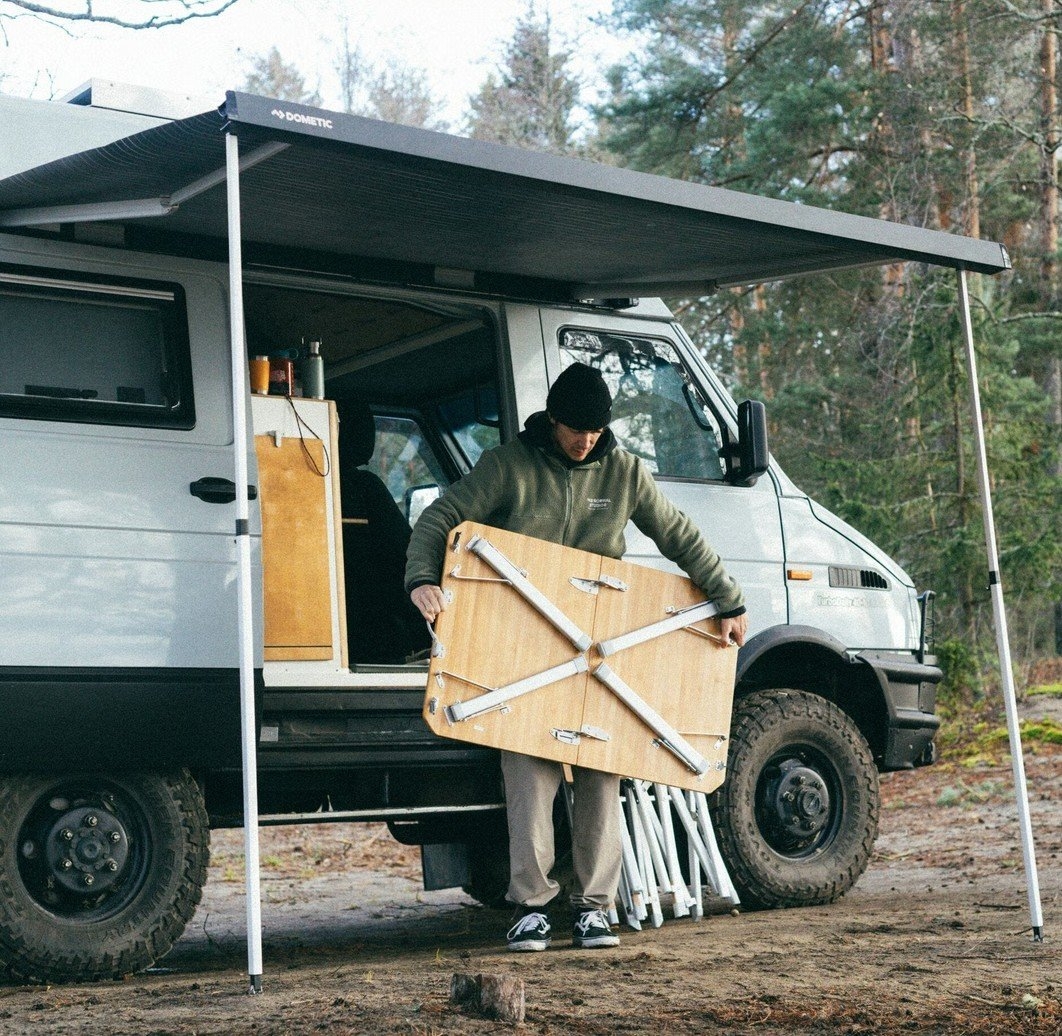 Dometic GO Lightweight Adjustable Compact Bamboo Camping Table - Returned Unit