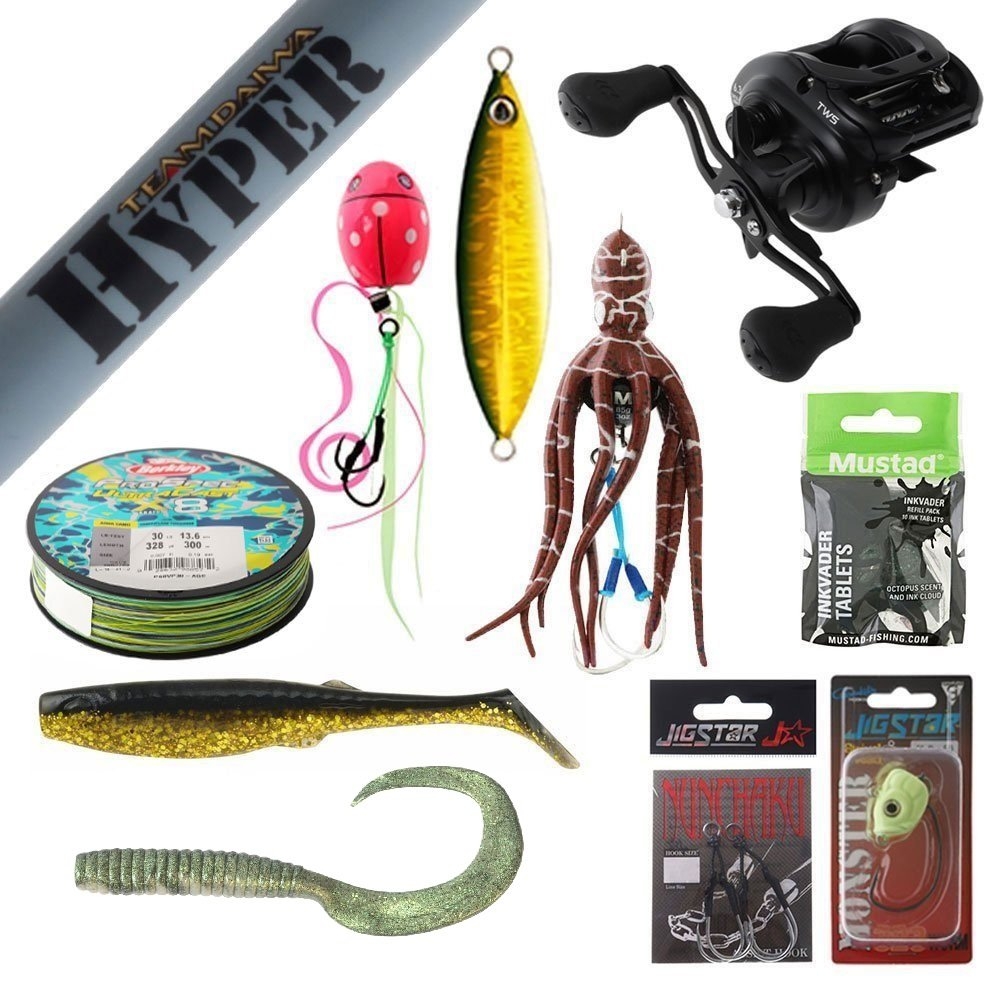 Daiwa Tatula HD Hyper Premium Baitcaster Soft Bait Lure Package 6ft 6in PE1.0-2 1pc