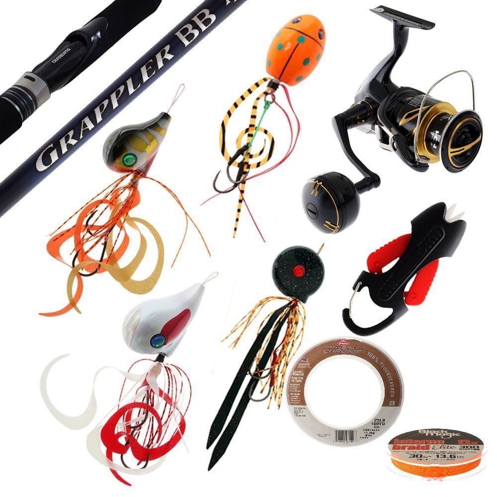 Shimano Stella 4000 SW HGC Grappler Premium Slow Jigging Package 6ft 3in PE2 50-180g 2pc