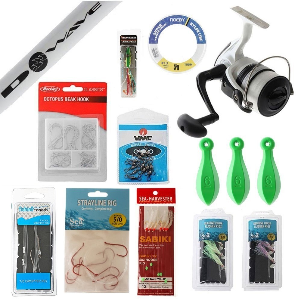 Daiwa D-Wave 4000 Combo with Tackle Essentials Package 8ft 15-25lb 2pc