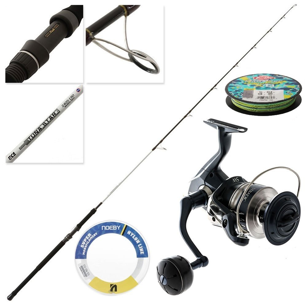 Shimano Stradic SW 10000 TiCA Tuna Star Stickbait Popper Topwater Package 8ft 50lb 2pc