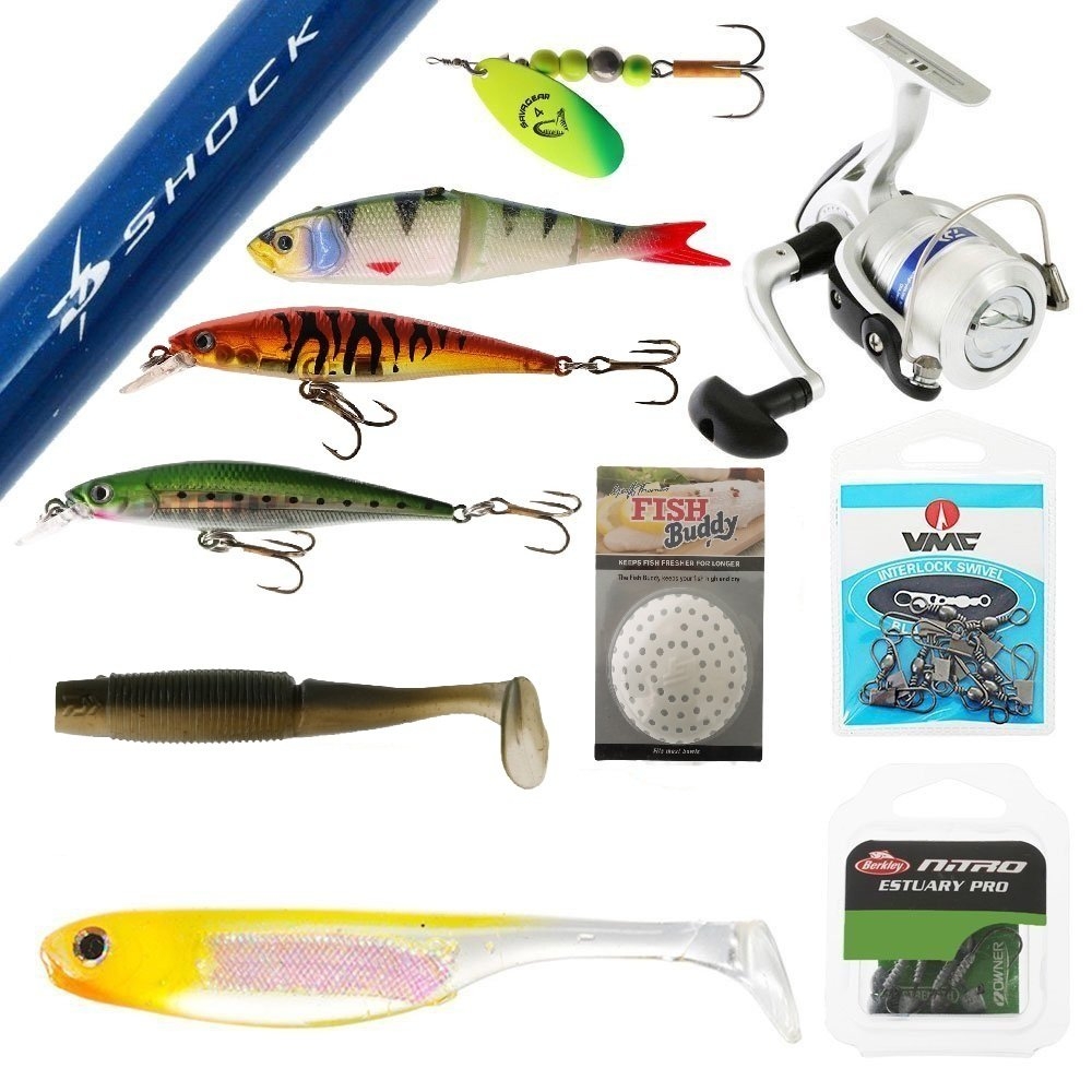 Daiwa D-Shock Freshwater Spinning / Softbait Tackle Package 6ft 6in 2-6kg 3pc