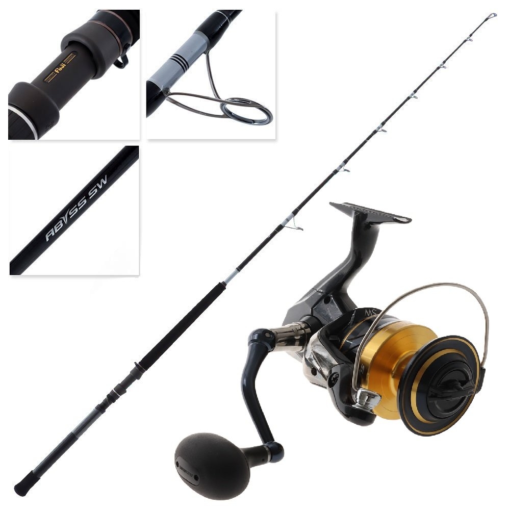 Shimano Spheros 14000XG Abyss Game Tuna Combo incl Harness Lugs 6ft 4in 100lb