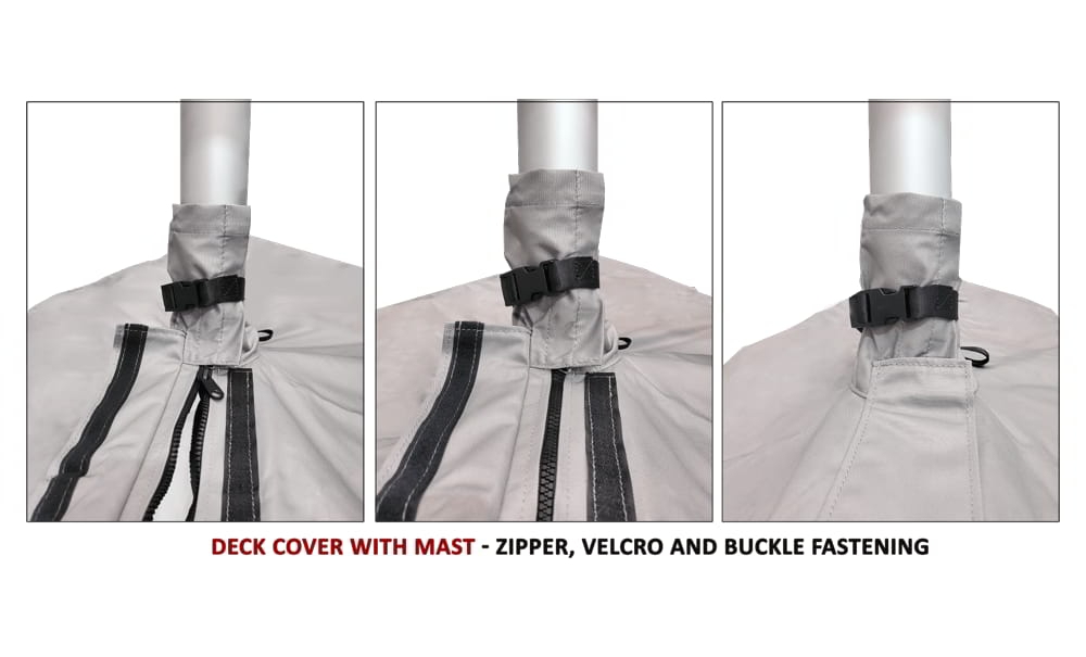 Oceansouth 420 Boat Deck Cover with Mast