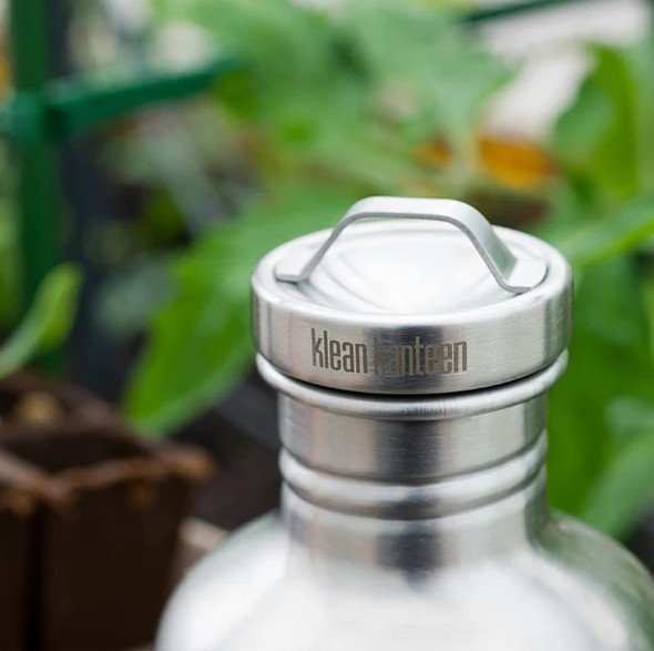 Klean Kanteen Classic Water Bottle Stainless Loop Cap