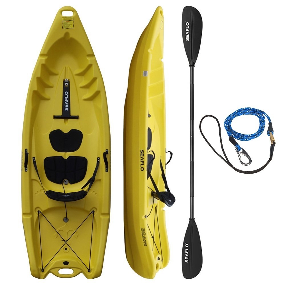 Seaflo Moraine Adult and Child Kayak with Paddle and Leash 7ft 8in