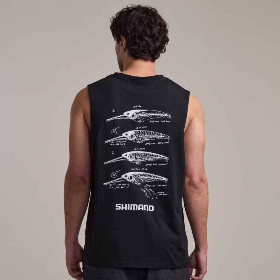 Shimano Mens Tank Top Ledge Runner Black