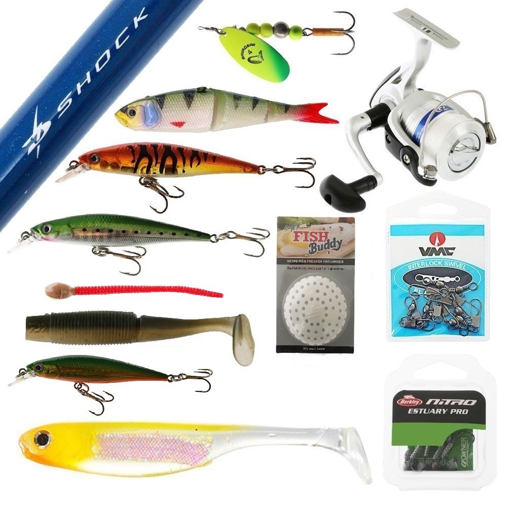 Daiwa D-Shock Freshwater Spinning / Softbait Tackle Package 6ft 6in 2-6kg 3pc