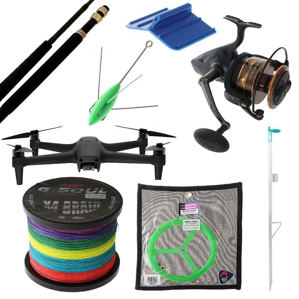 Aeroo Pro 4K Ultra HD PENN Battle IV Drone Fishing Package 7ft 24kg 4pc