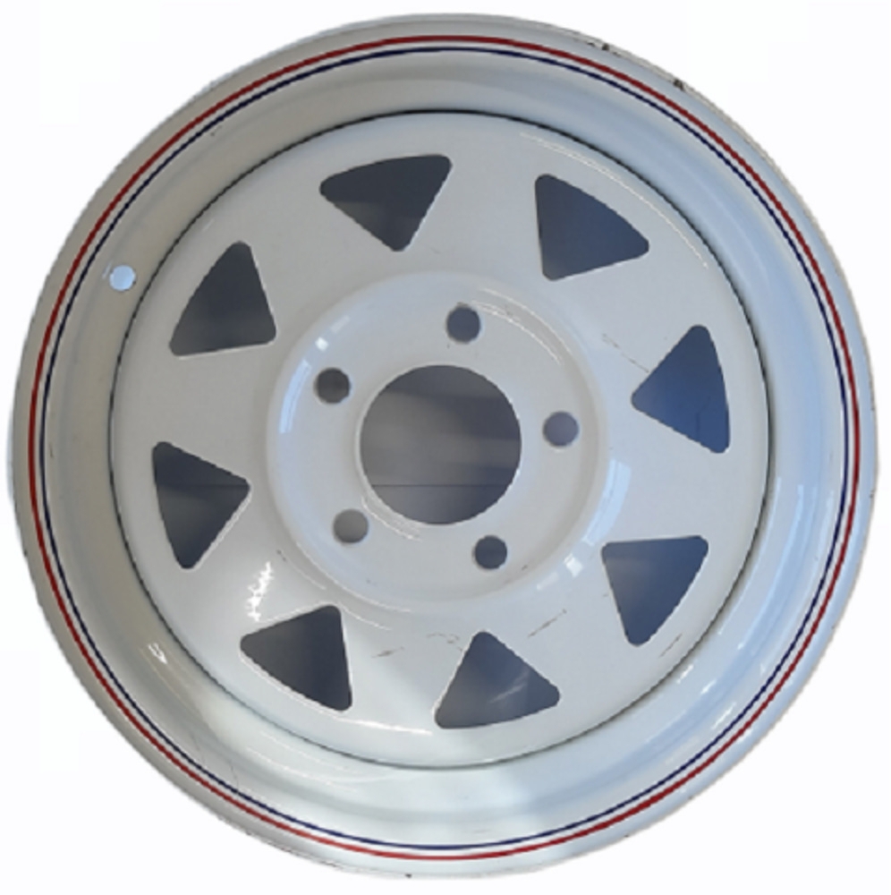 Trojan 14in Wheel Rim White 5in x 4.5in PCD