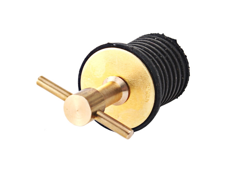 Brass Expanding Twist Top Boat Bung Drain Plug for 1'' Tube