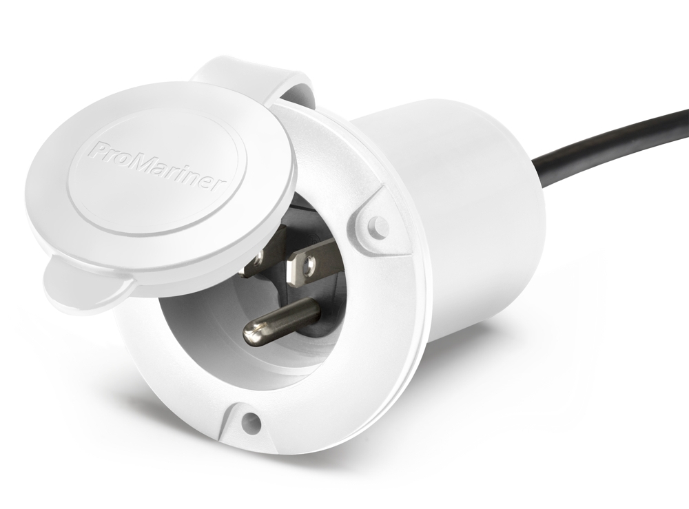 Pro Mariner 51310 Universal AC Plug Holder White