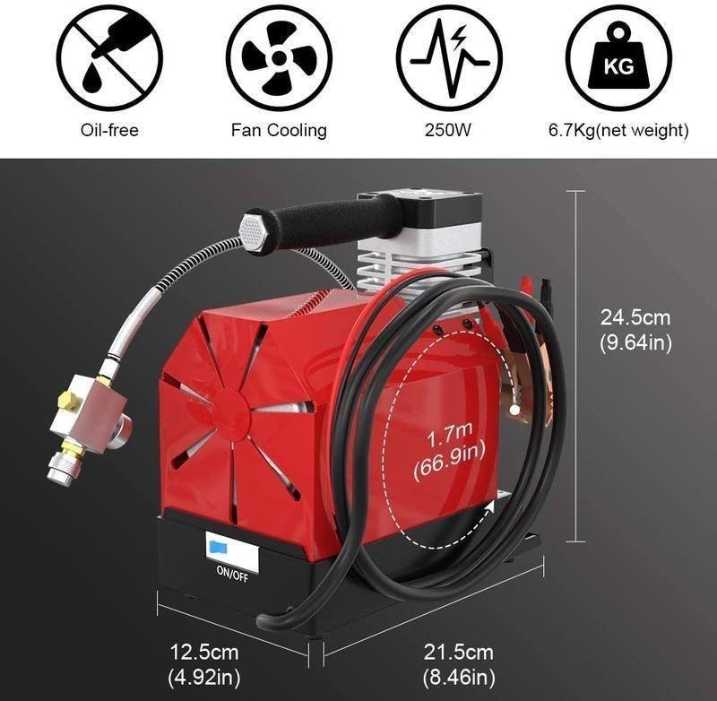 PCP Air Compressor 12V 250W