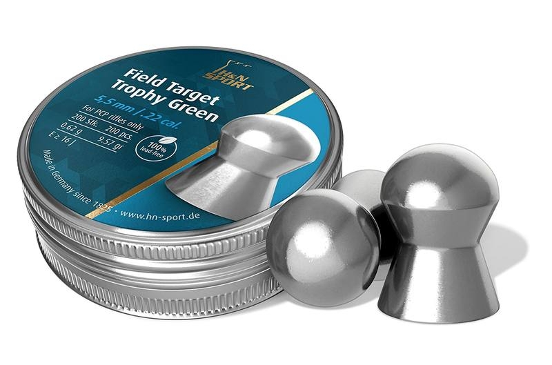 H&N Sport .22 Field Target Trophy Pellets Green 2000 Rounds