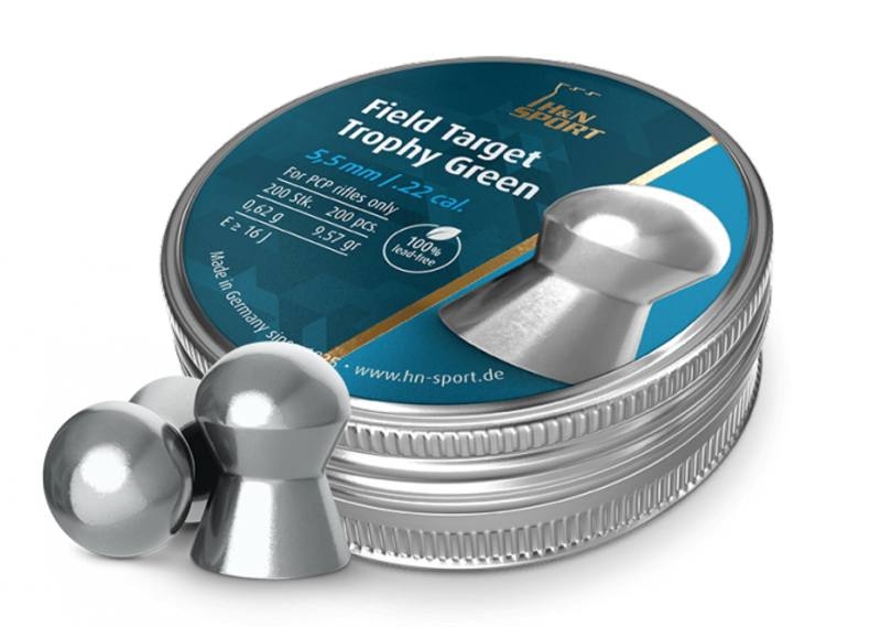 H&N Sport .22 Field Target Trophy Pellets Green 200 Rounds