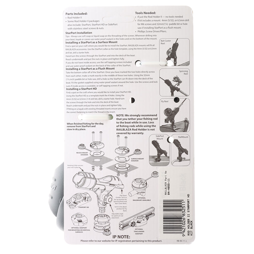 RAILBLAZA Rod Holder II and StarPort HD Kit