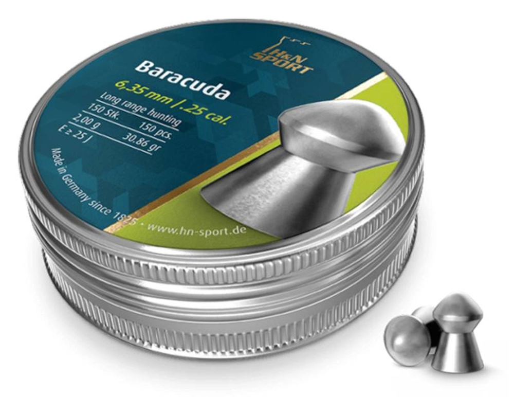H&N Sport .25 Baracuda Pellets 150 Rounds H&N Sport .25 Baracuda Pellets 150 Rounds