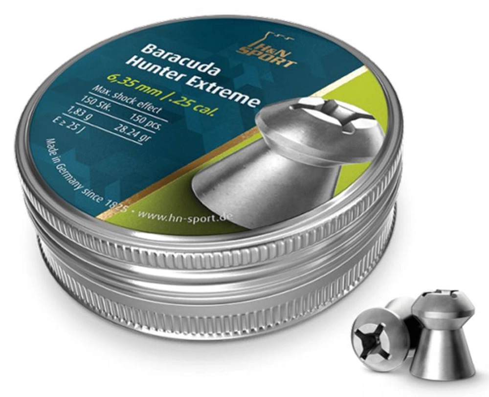 H&N Sport .25 Baracuda Hunter Extreme Pellets 150 Rounds H&N Sport .25 Baracuda Hunter Extreme Pellets 150 Rounds