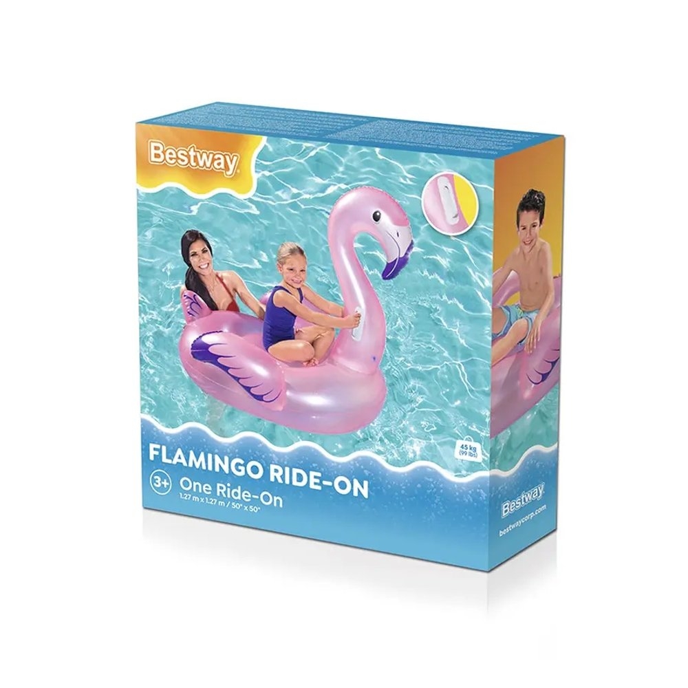 Bestway Flamingo Ride-On Inflatable Pool Float 1.27 x 1.27m