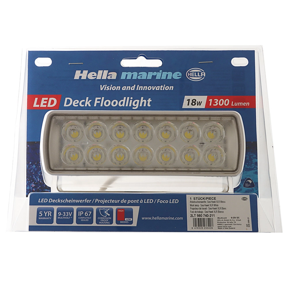Hella Marine Sea Hawk XLR LED Floodlight 1500 Lumens Hella Marine Sea Hawk XLR LED Floodlight 1500 Lumens