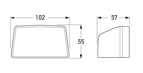 Hella Marine Number Plate Lamp Matte Black 12V Bulb