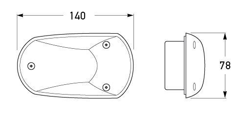 Hella Marine Supplementary Side Direction Indicator Lamp Cat 6 24V Amber Lens