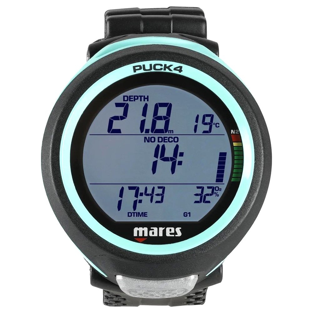 Mares Puck 4 Dive Computer Black/Aquamarine