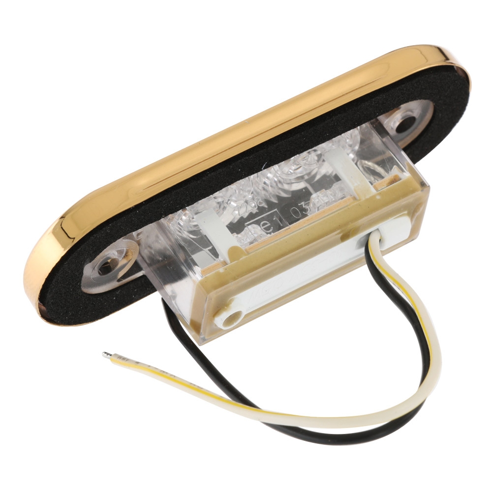 Hella Marine Warm White LED Step Lamp Wide Rim 10-33V - Gold 316 S/S Bezel