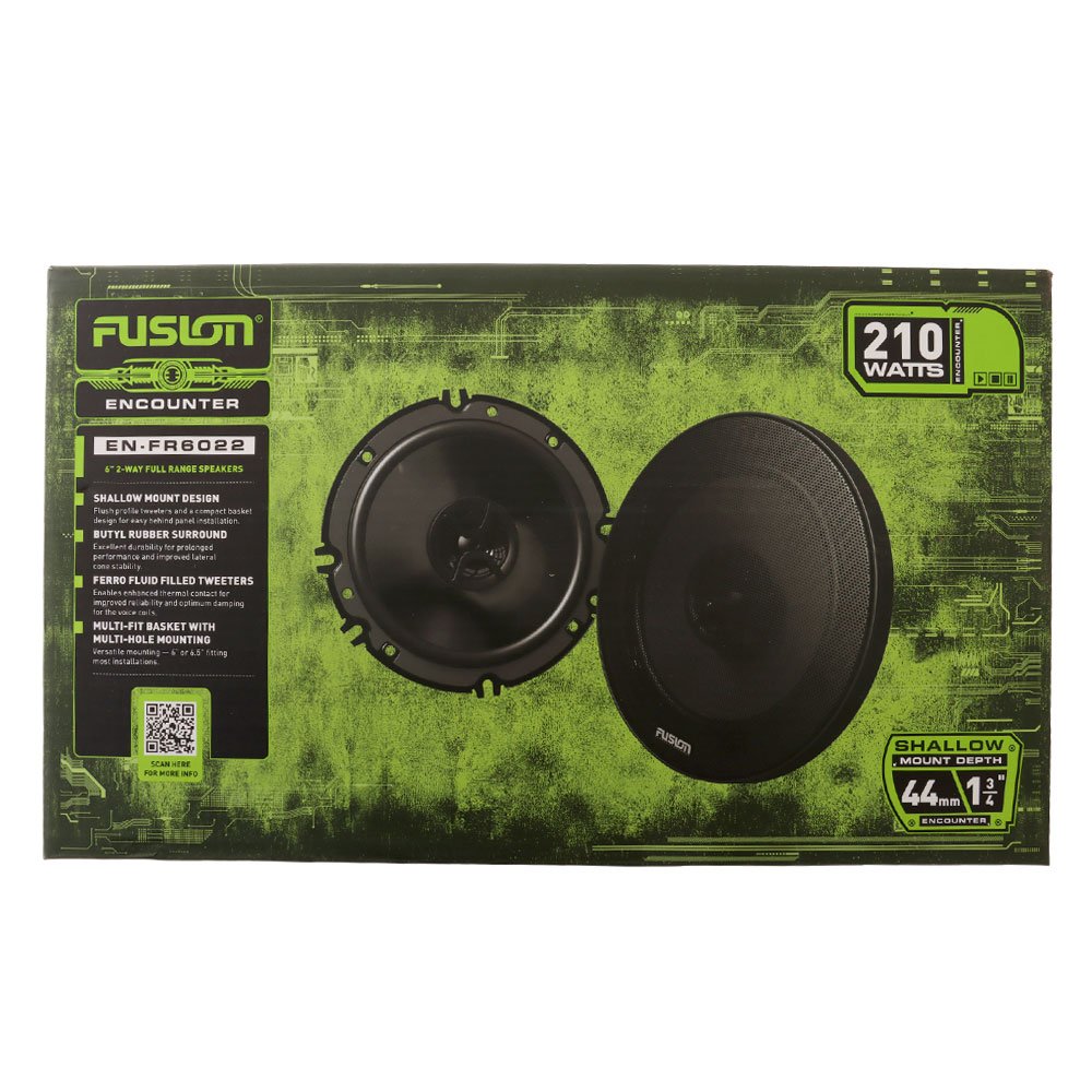 Fusion Encounter 2-Way Shallow Mount Speakers 6in 210w Pair