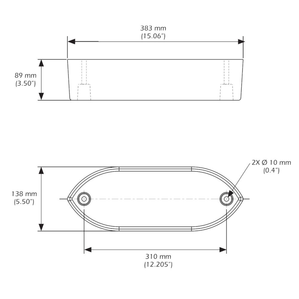 Airmar M180-DT-NC Thru-Hull Transducer 50/200kHz Bare Wire Connector